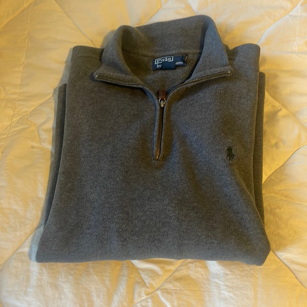Polo by Ralph Lauren Gray Quarter-Zip Sweater